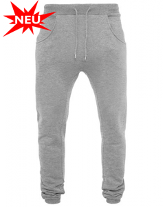 Deep Crotch Sweatpants .- unisex (Gr. S-XXL) - 70/30 in heathergrey