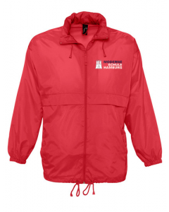 Windjacke, Nylon (leicht wasserabweisend) -rot