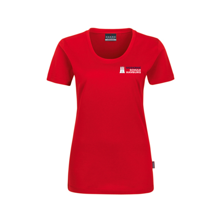 (rot) - 100% tailliert (XS-XXL) Damen - T-Shirt Baumwolle